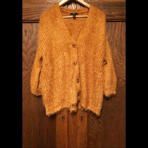 Fuzzy Golden Cardigan